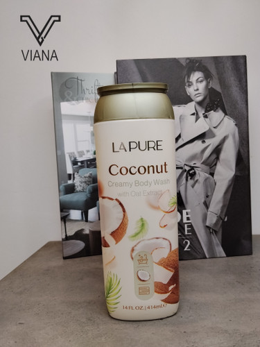 شامپو بدن کرمی لپیور مدل نارگیل Coconut Creamy Body Wash With Oat Extract Shampoo 414 ML