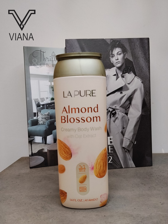 شامپو بدن کرمی لپیور مدل شکوفه های بادام Almond Blossom Creamy Body Wash With Oat Extract Shampoo 414 ML