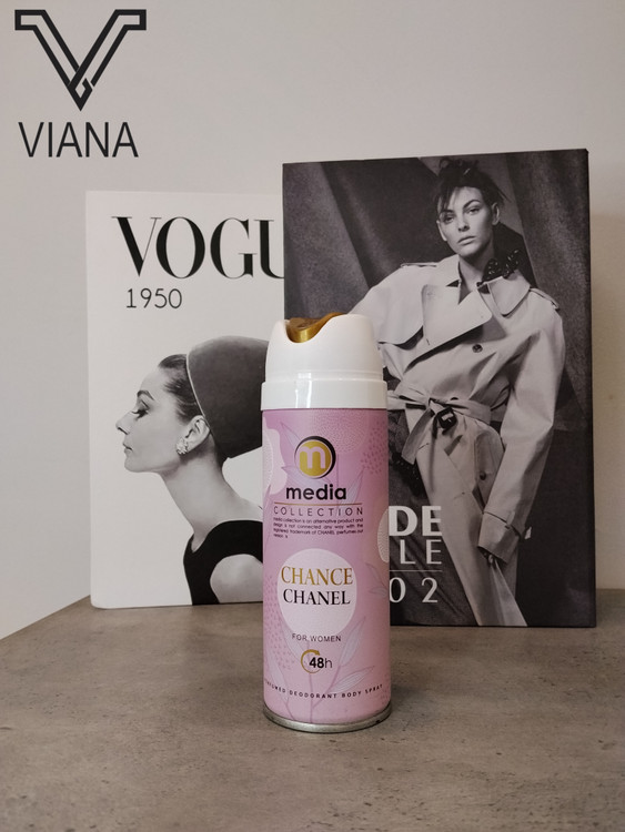 اسپری خوش بو کننده بدن زنانه مدیا شنل چنس Chance Chanel حجم 200 میلی لیتر