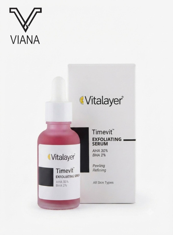 سرم لایه بردار قوی ویتالیر مدل Timevit (حاوی AHA 30% و BHA 2%)