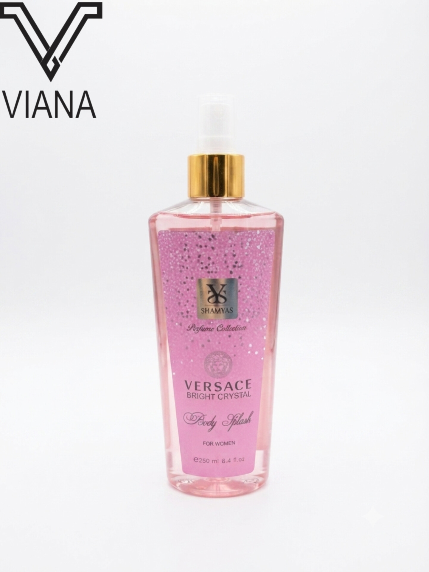 بادی اسپلش زنانه شمیاس مدل ورساچه برایت کریستال Versace Bright Crystal حجم 250 میلی لیتر
