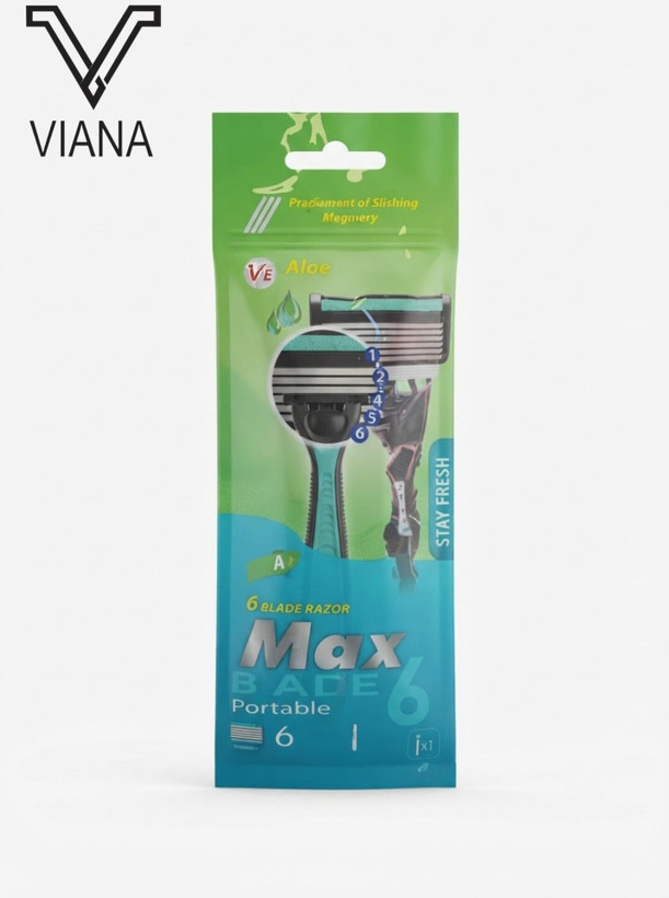 خودتراش 6 لبه Max Pace 6 | تیغ اصلاح حرفهای ضد حساسیت با اصلاح سریع و تمیز